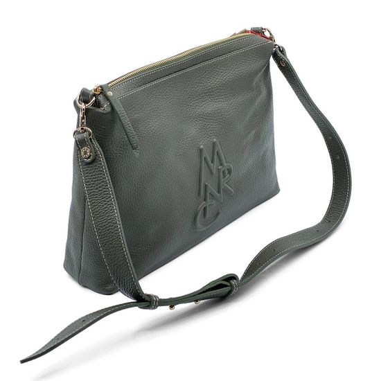 Сумка через плечо Marina Creazioni темно-зеленая кожаная - фото 2, 