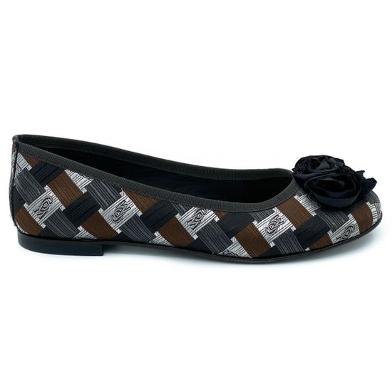 Балетки Gerardino di Maggio мультиколор комбинация кожи и текстиля - фото 1, 