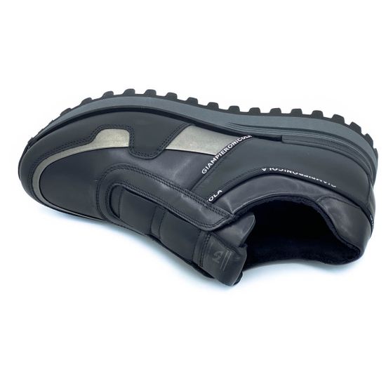 Кроссовки Giampieronicola черные кожаные Байка - фото 5, 
