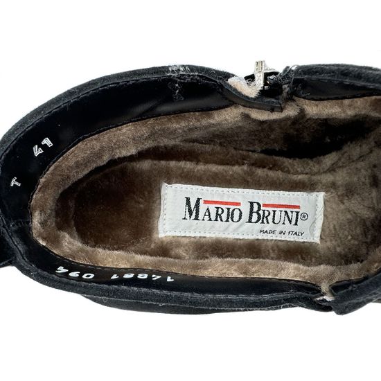 Ботинки Mario Bruni черные замшевые на меху - фото 7, 14881 MB NERO CAMOSCIO