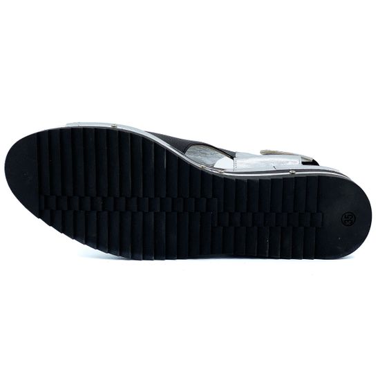 Босоножки Mara черно-серебряные - фото 4, 