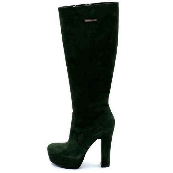 Сапоги Rosso Nero зеленые замшевые демисезонные - фото 1, 