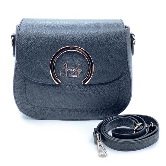 Сумка кросс-боди Renato Angi черная кожаная - фото 6, 