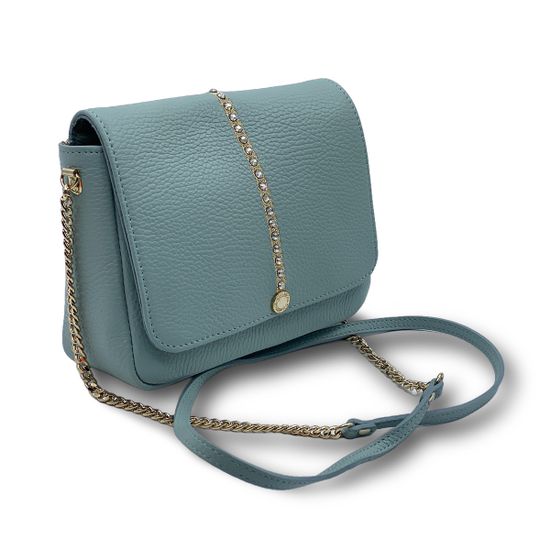 Клатч Marina Creazioni кожаный голубого цвета - фото 2, B4598 MC CELESTE