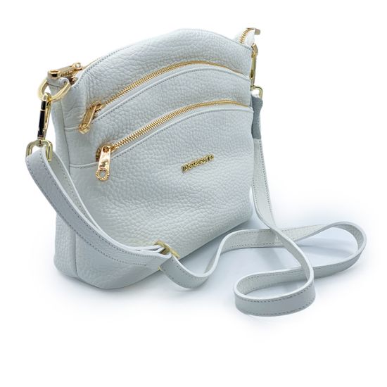 Сумка Di Gregorio белая кожаная - фото 2, 8653 DG BIANCO ORO