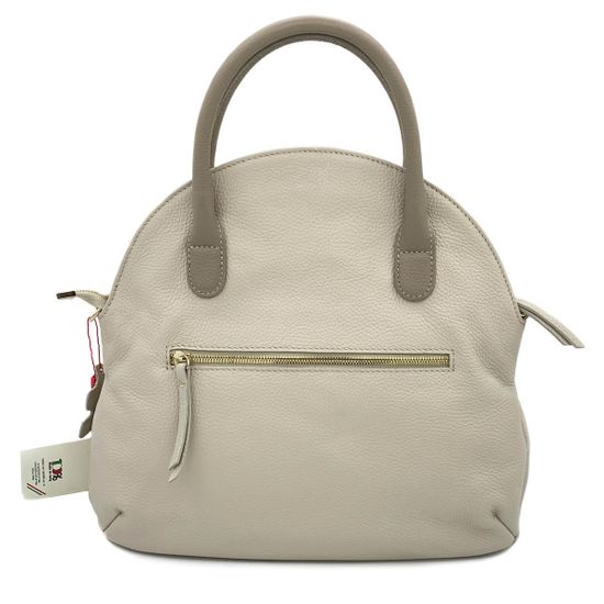 Сумка Marina Creazioni бежево-белая кожаная - фото 3, 