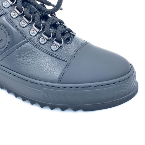 Кеды Giampieronicola черные кожаные демисезонные - фото 6, 