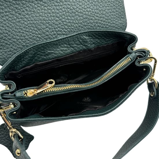 Сумка Di Gregorio зеленая кожаная - фото 5, 