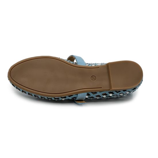 Туфли MIMMU нефритовые из нубука с перфорацией - фото 4, M724M1 MIM BLU