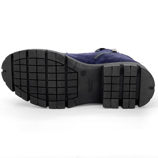 Ботинки Cover синие замшевые МЕХ - фото 4, 