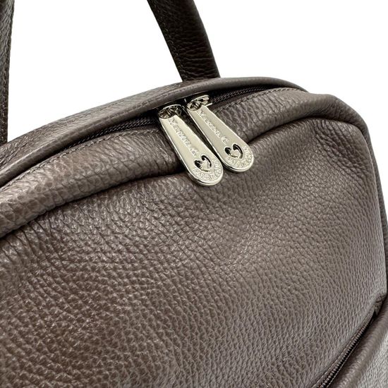 Рюкзак Marina Creazioni унисекс коричневый кожаный - фото 4, B7094 MC MORO