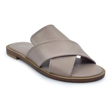 Шлепанцы CV Cover бежевые кожаные &quot;Taupe&quot; - фото 2, 1339-03 COV