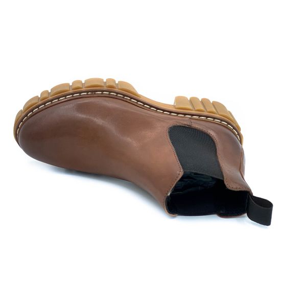 Ботинки Mimmu коричневые кожаные демисезонные - фото 5, E502E1 MIM RIND