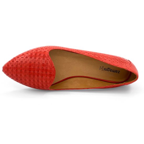 Балетки Zamagni коралловые кожаные - фото 5, 