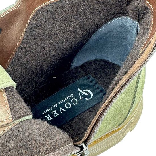 Ботинки CV COVER зеленые замшевые на байке - фото 7, 78223-1 COV