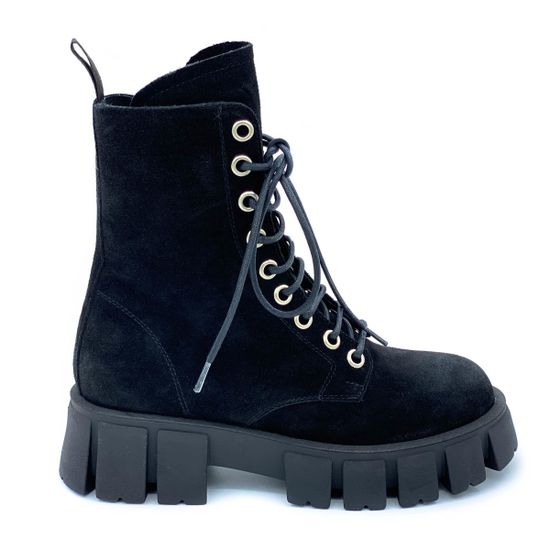 Ботинки Mimmu черные замшевые демисезонные - фото 1, M405M1 MIM CAM NERO