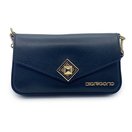 Клатч Di Gregorio черный кожаный - фото 1, 