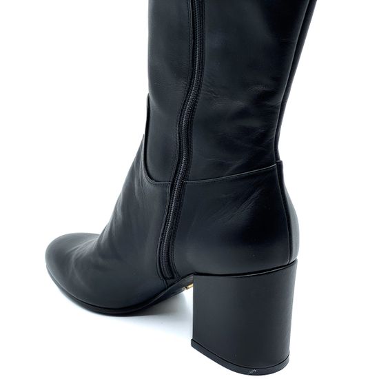 Сапоги Renzi черные кожаные демисезонные - фото 7, 