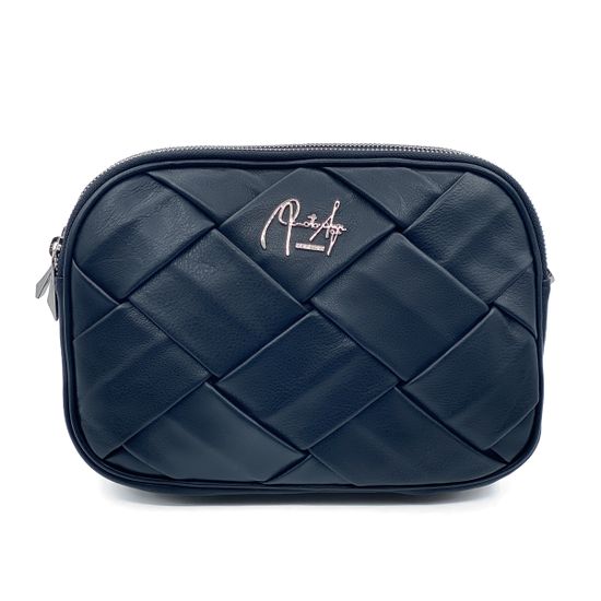 Сумка кросс-боди Renato Angi черная кожаная плетеная - фото 1, 