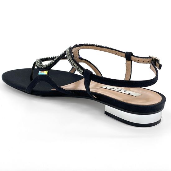 Босоножки Tiffi черные текстильные - фото 3, 