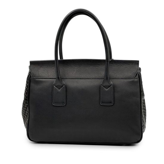 Сумка-саквояж Renato Angi черная кожаная плетенная - фото 3, 3401417 RA NERO