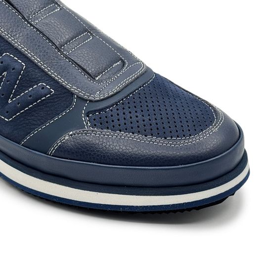 Кроссовки GIAMPIERONICOLA синие кожаные демисезонные - фото 6, M338161A GPN BLU