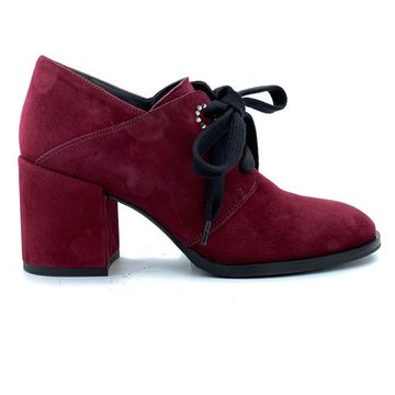 Ботильоны DiGiada бордового цвета на среднем устойчивом каблучке - фото 1, 1493 GIA BORDO