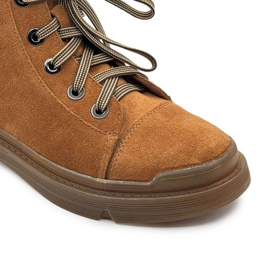 Ботинки CV COVER рыжие замшевые на байке - фото 6, 78221-1 COV