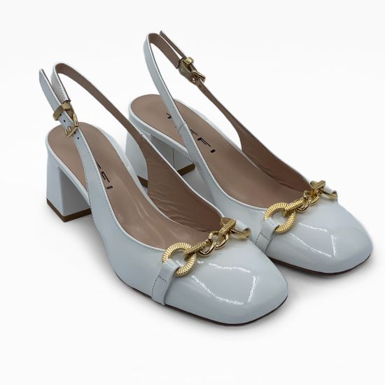 Туфли слингбэк Tiffi лакированная кожа белые - фото 8, TF26/50 TI BIANCO