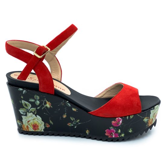 Босоножки Giorgio Piergentili красные замшевые - фото 1, 