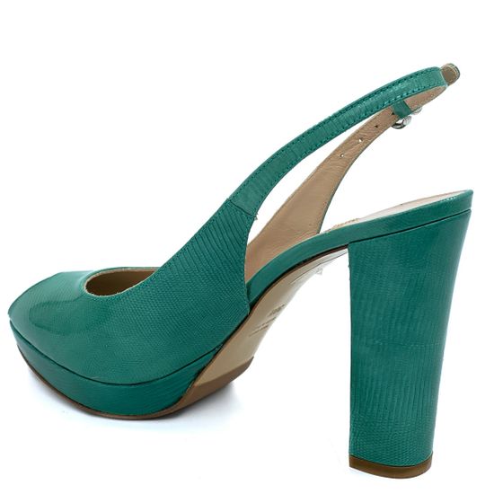 Босоножки Left&amp;Right зеленые из лакированной кожи - фото 3, 