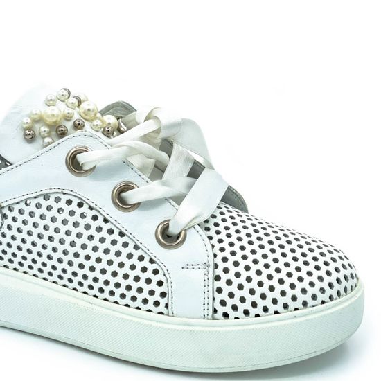 Кеды Cover белые кожаные - фото 5, 