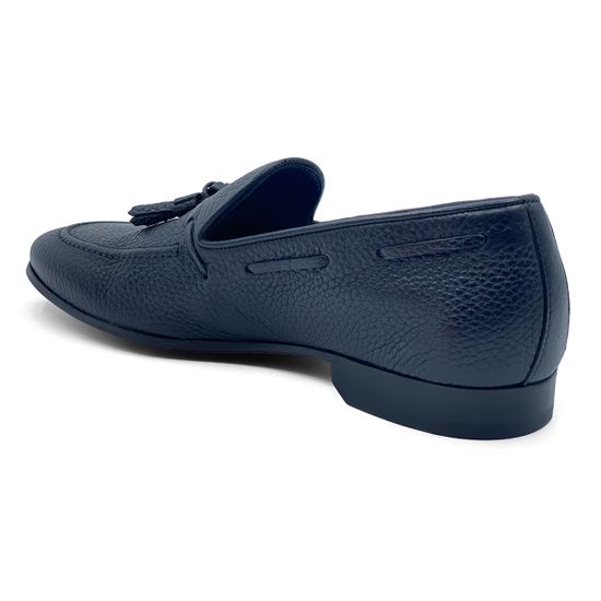 Лоферы с кисточкой Mario Bruni кожаные синие - фото 3, 63846 MB