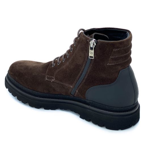 Ботинки Giampieronicola коричневые замшевые МЕХ - фото 3, 