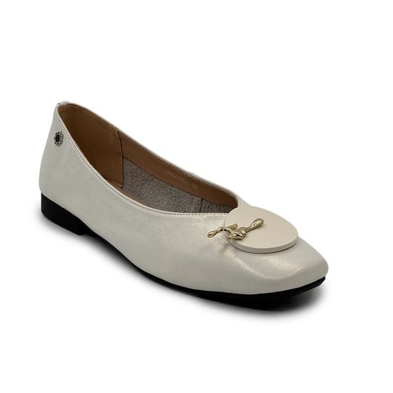 Балетки TUFFONI белые кожаные - фото 2, 2425018LL TUF BIANCO