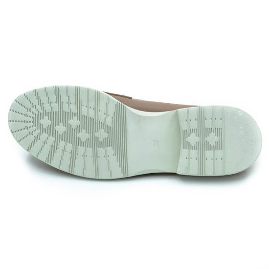 Лоферы Cover бежевые кожаные - фото 4, 