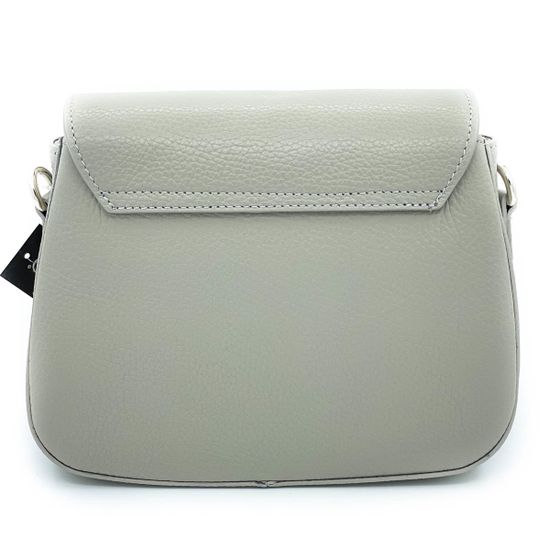 Клатч Di Gregorio серый кожаный - фото 3, 