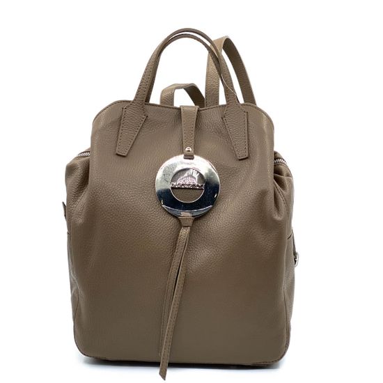 Рюкзак Di Gregorio бежевый кожаный - фото 1, 