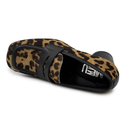 Туфли Mimmu леопардовые пони черный каблук - фото 5, F807K2 MIM CAVALLINO NERO