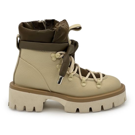 Ботинки NILA&amp;NILA бежевые кожаные на меху - фото 1, NO6476M NIL NERO