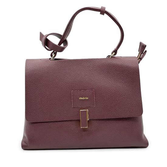 Сумка NILA&NILA бордовая кожаная - фото 1, BNN7003 NIL BORDO