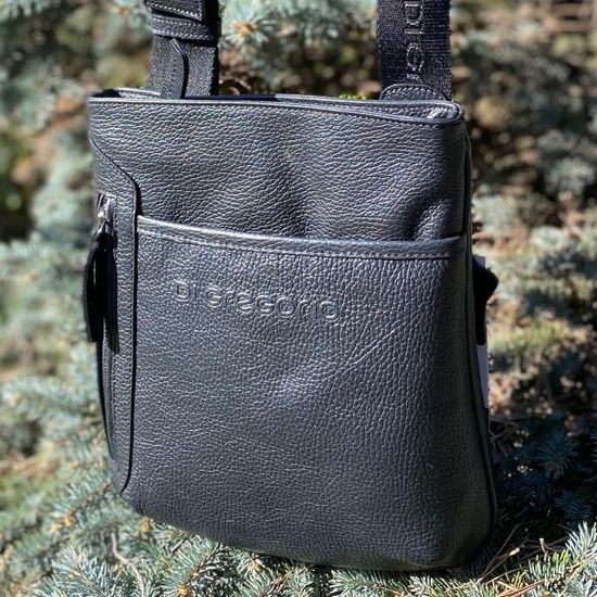 Сумка Di Gregorio мужская черная кожаная - фото 3, 600 DG