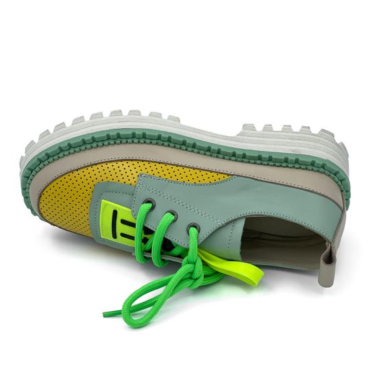 Полуботинки Lab Milano разноцветные кожаные на шнурочках - фото 5, 23090 LAB MULT