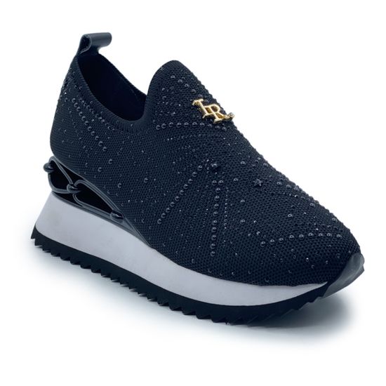 Кроссовки Ilasio Renzoni черные стрейч текстиль - фото 2, 