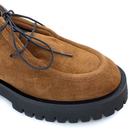 Полуботинки Mimmu коричневые замшевые демисезонные - фото 6, E007E2 MIM FOX