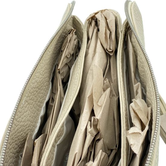 Клатч Di Gregorio бежевый кожаный - фото 5, 