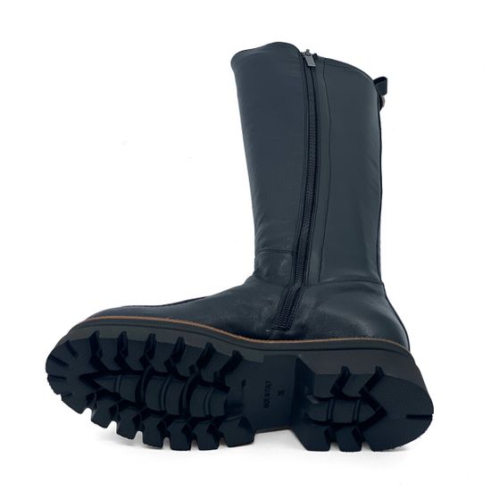 Сапоги MOTCLE черные кожаные евромех - фото 4, MOT2457M MOT