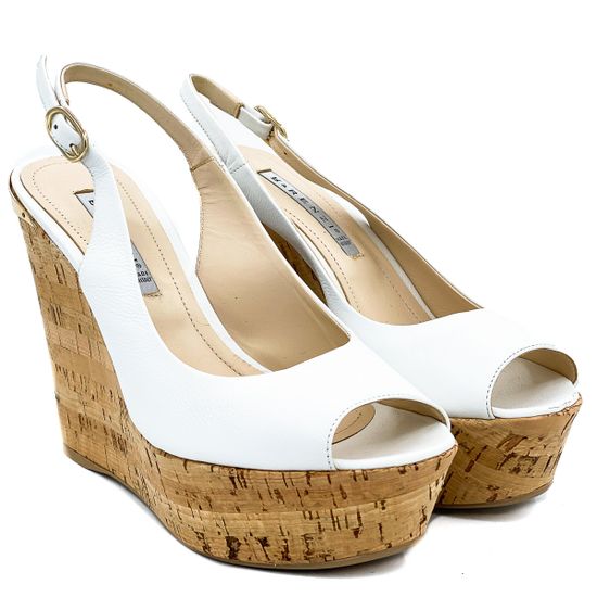 Босоножки Renzi кожаные белые на натуральной пробке - фото 7, 521006 RZ
