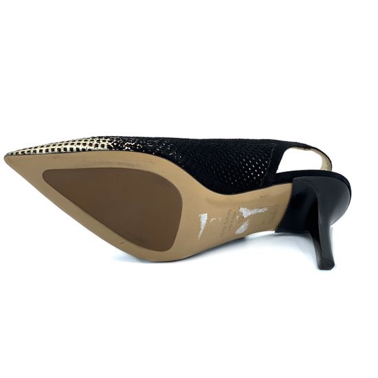 Босоножки Mara черно/золотые кожаные - фото 4, 