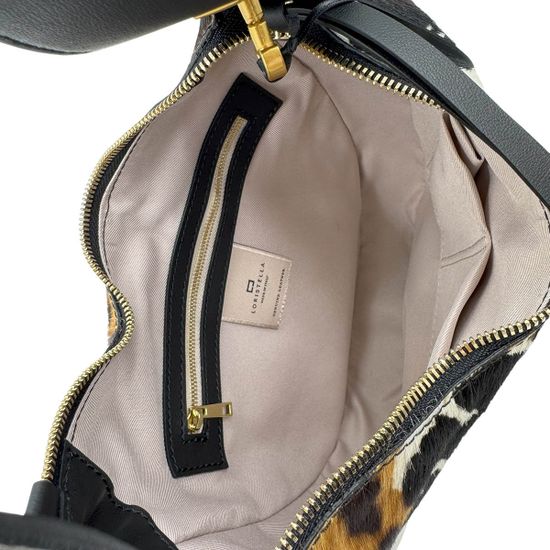 Сумка Loristella черная кожаная/пони принт "корова" - фото 5, 2955 LS MUCCA